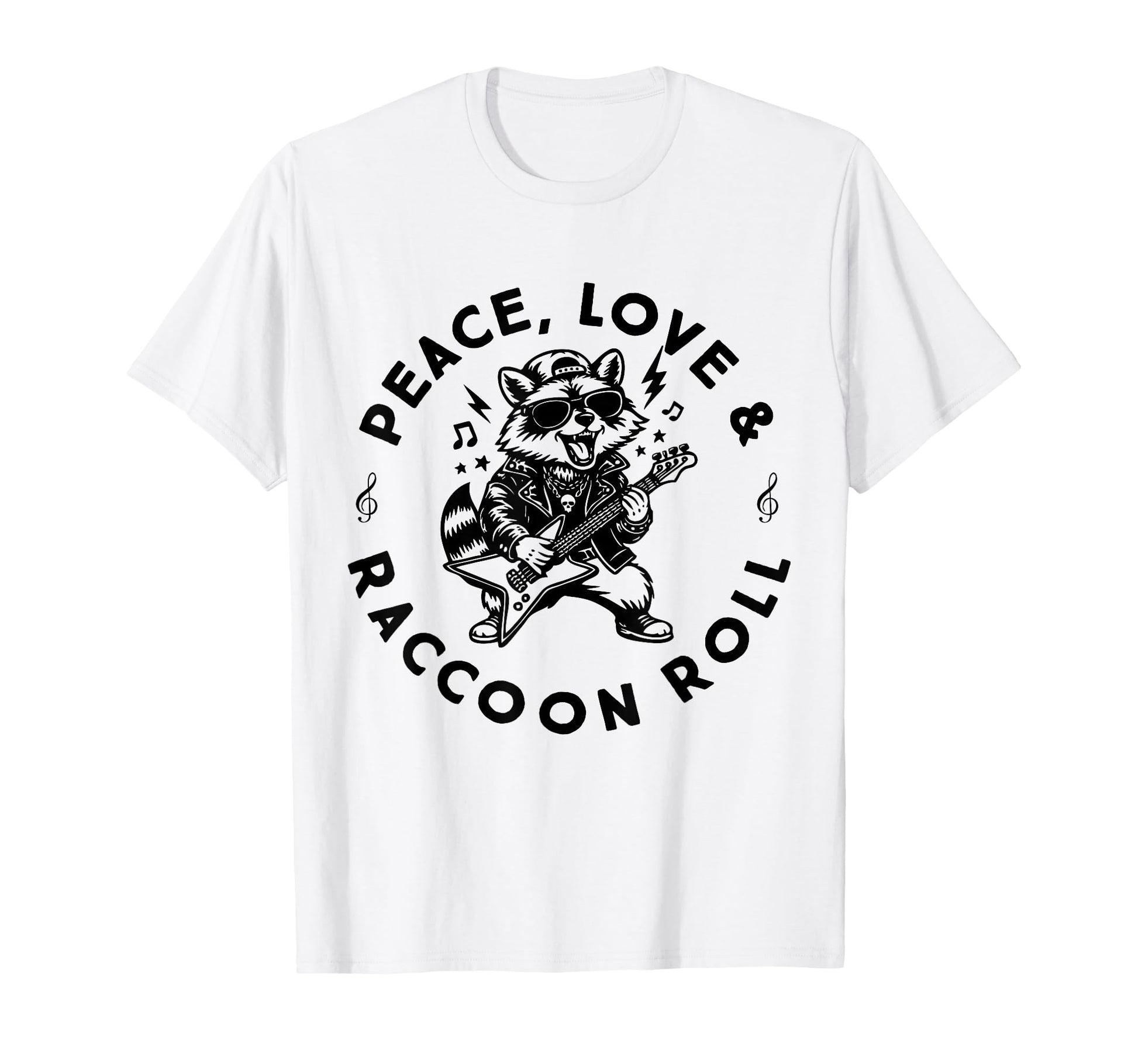 Raccoon Rock And Roll Music Raccoon T-Shirt - Novelty Apparel Unisex - T-Shirt, Sweatshirt, Hoodie