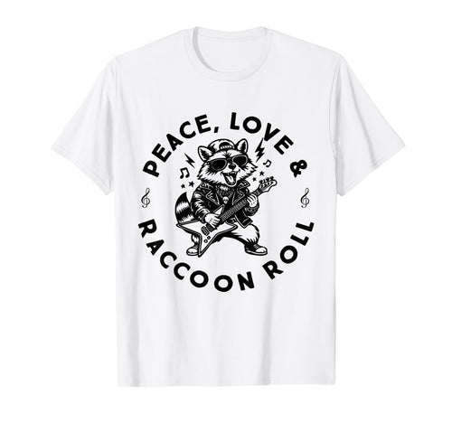 Raccoon Rock And Roll Music Raccoon T-Shirt - Novelty Apparel Unisex - T-Shirt, Sweatshirt, Hoodie