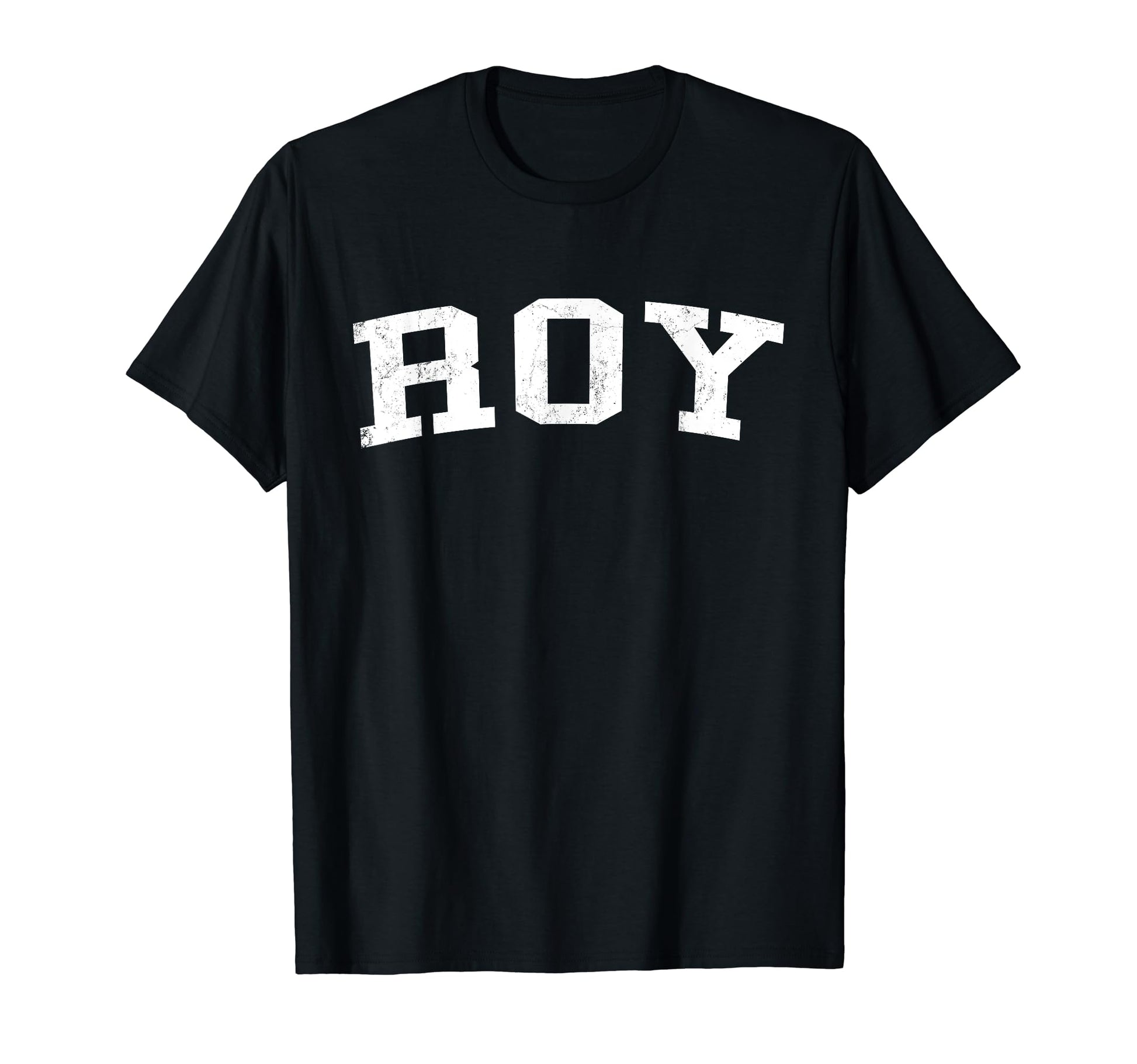 Roy Ut Distressed White Varsity T-Shirt - Novelty Apparel for Adults - T-Shirt, Sweatshirt, Hoodie