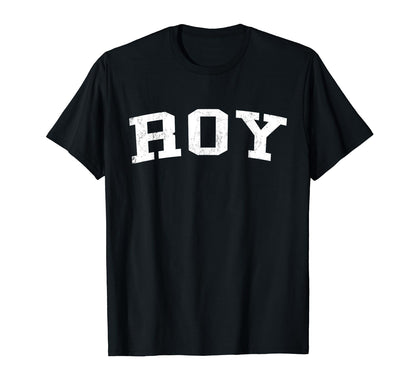 Roy Ut Distressed White Varsity T-Shirt - Novelty Apparel for Adults - T-Shirt, Sweatshirt, Hoodie