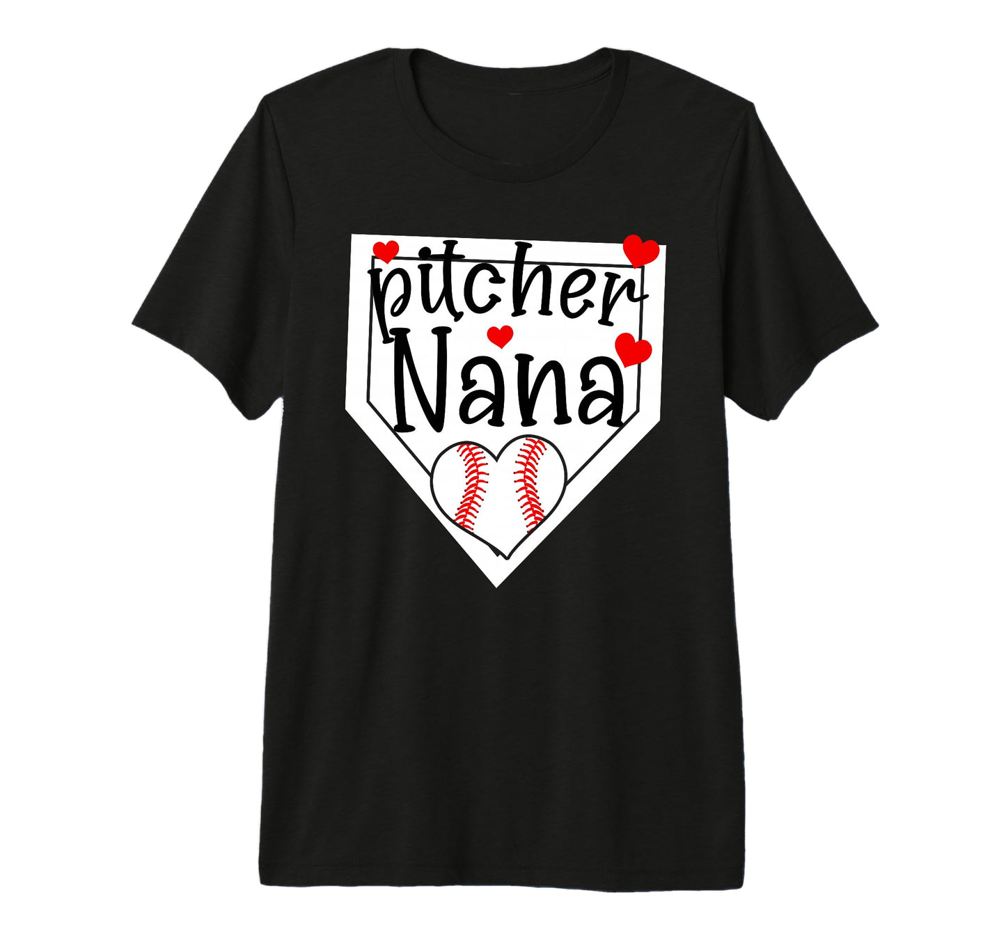 Baseball Pitcher Nana Grandma Nana T-Shirt - Aesthetic Graphic Unisex - T-Shirt, Sweatshirt, Hoodie