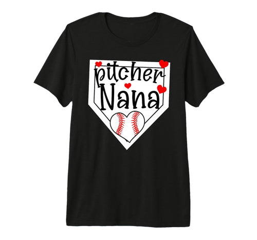 Baseball Pitcher Nana Grandma Nana T-Shirt - Aesthetic Graphic Unisex - T-Shirt, Sweatshirt, Hoodie