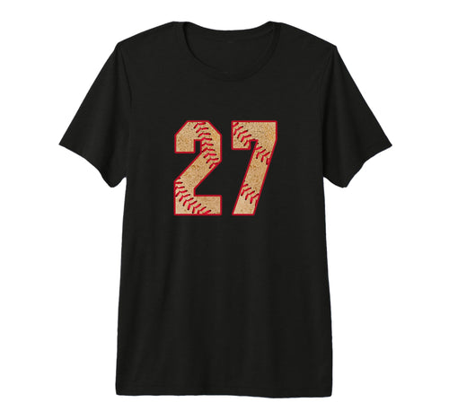 Baseball Player Jersey Number 27 Baseball T-Shirt - Trendy Graphic Unisex - T-Shirt, Sweatshirt, Hoodie