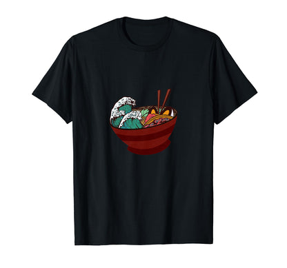 Great Ramen Wave Japanese Japanese T-Shirt - Minimalist Print Men Women - T-Shirt, Sweatshirt, Hoodie