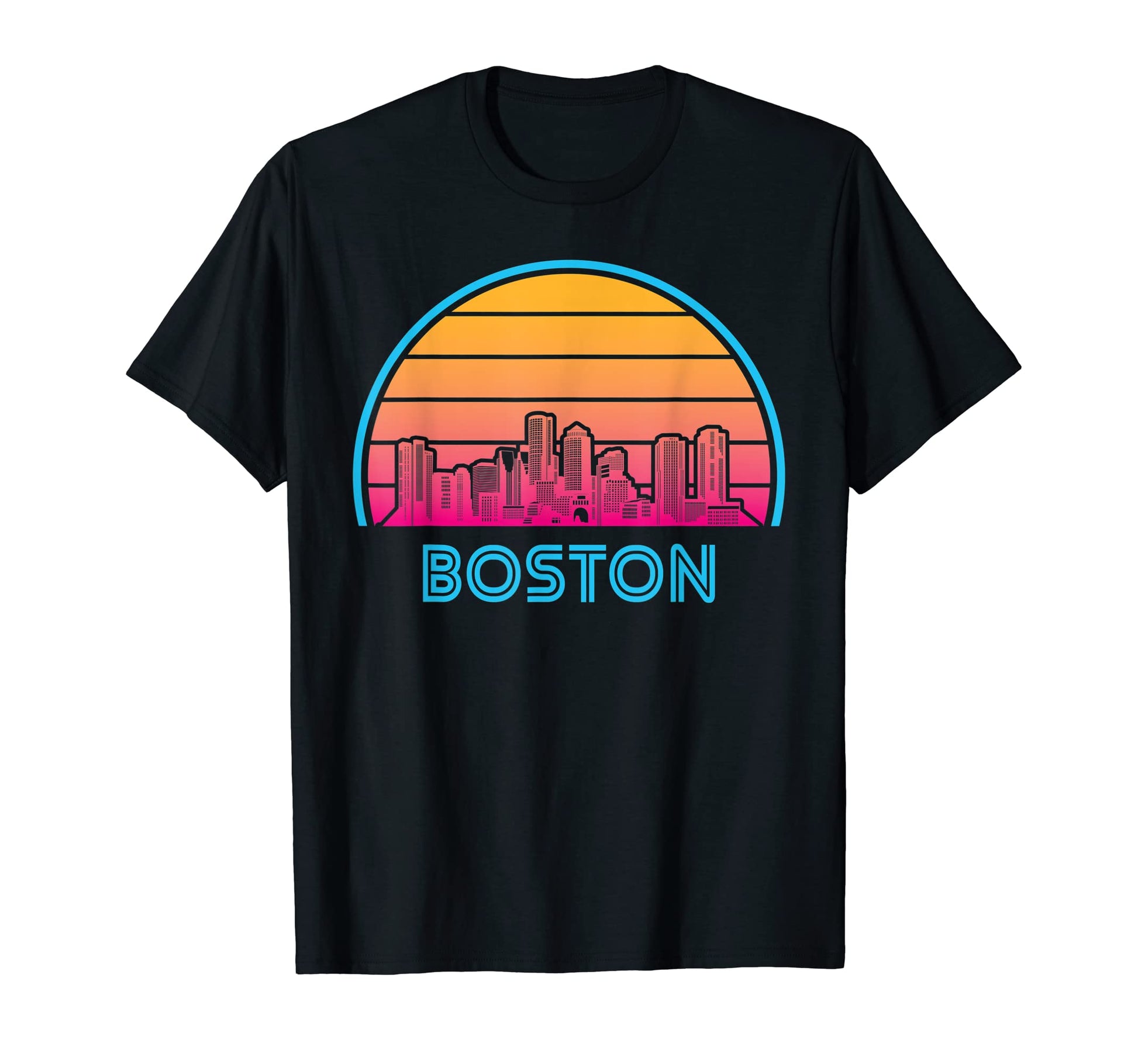 Boston Massachusetts Skyline City T-Shirt - Aesthetic Graphic Men Women - T-Shirt, Sweatshirt, Hoodie