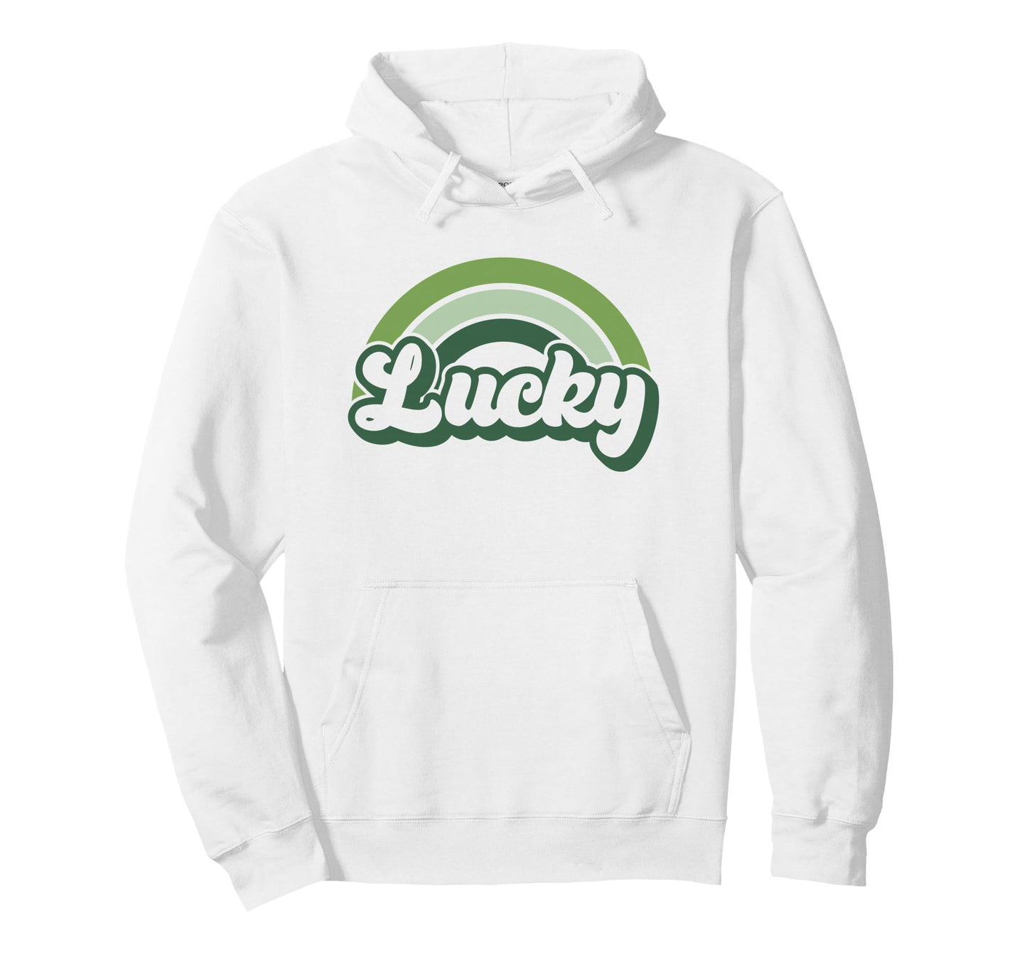 Lucky Green Rainbow Hoodie - Trendy Graphic Men Women - T-Shirt, Sweatshirt, Hoodie