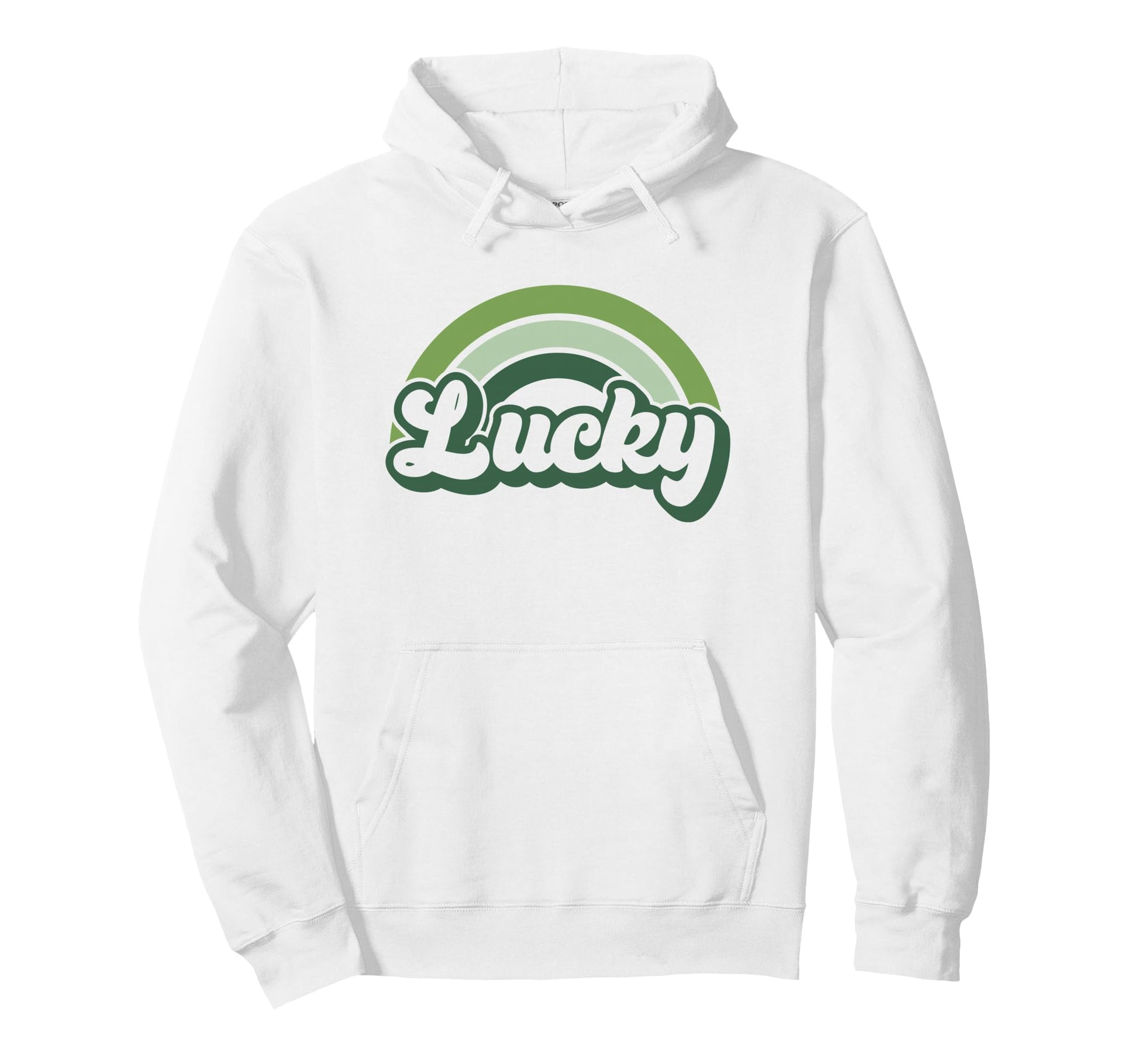 Lucky Green Rainbow Hoodie - Trendy Graphic Men Women - T-Shirt, Sweatshirt, Hoodie