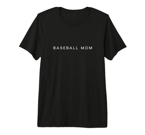 Baseball Mom Funny Minimalist Text T-Shirt - Aesthetic Graphic Unisex - T-Shirt, Sweatshirt, Hoodie
