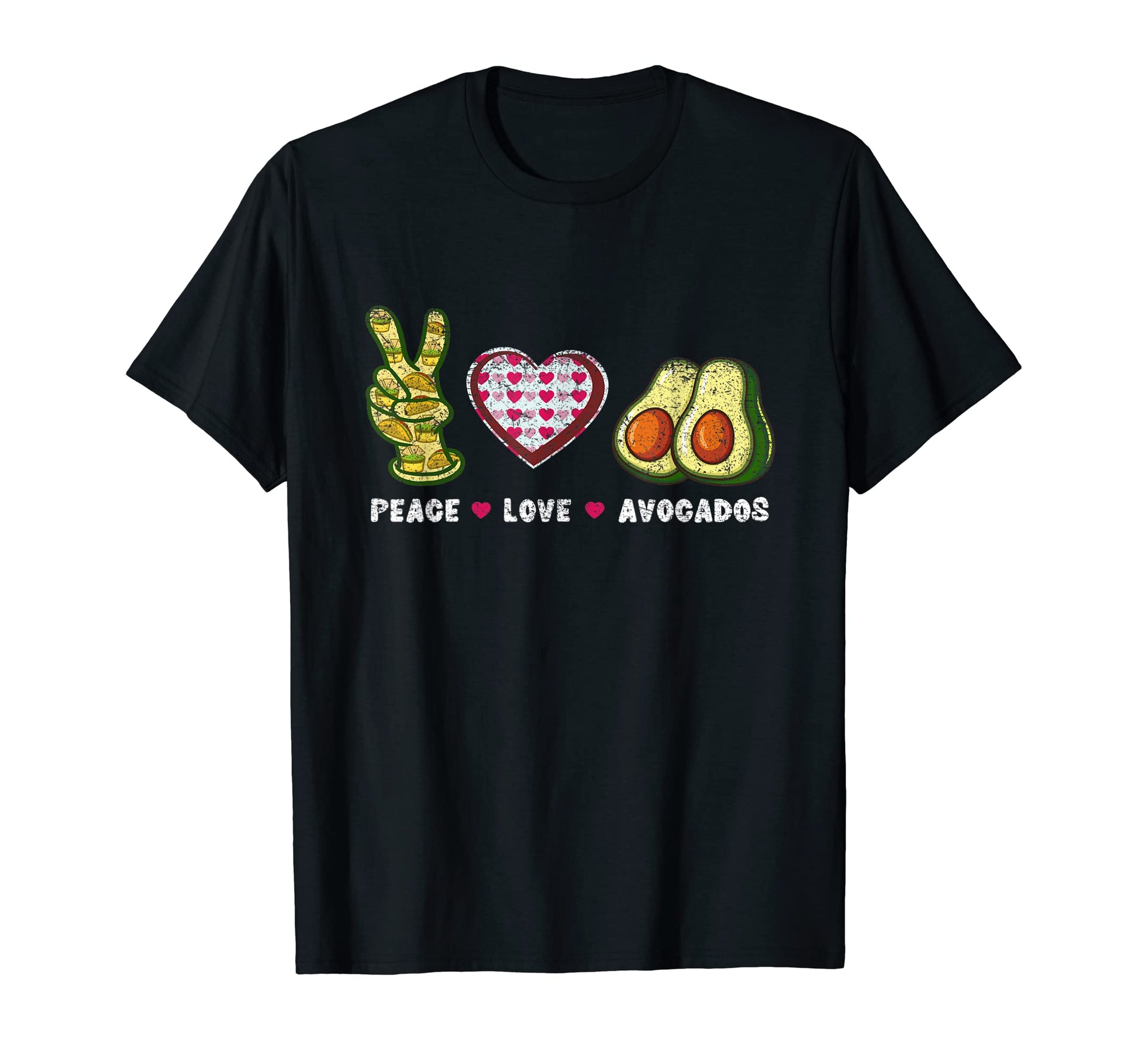 Peace Love Avocados T-Shirt - Minimalist Print for Adults - T-Shirt, Sweatshirt, Hoodie