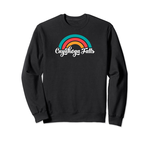 Cuyahoga Falls Oh Script Rainbow Sweatshirt - Streetwear Style Unisex - T-Shirt, Sweatshirt, Hoodie