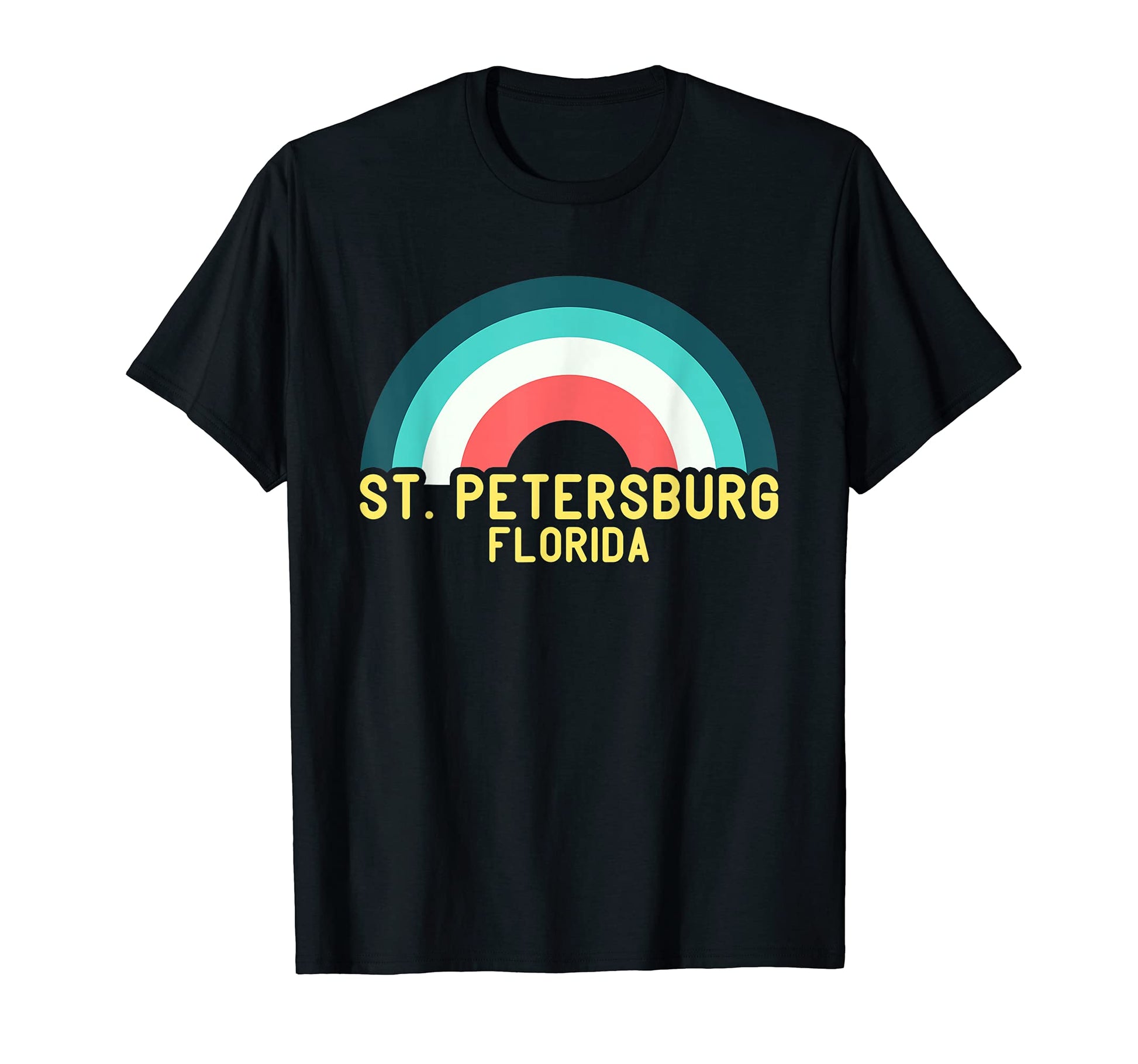 St Petersburg Florida Rainbow T-Shirt - Minimalist Print for Adults - T-Shirt, Sweatshirt, Hoodie