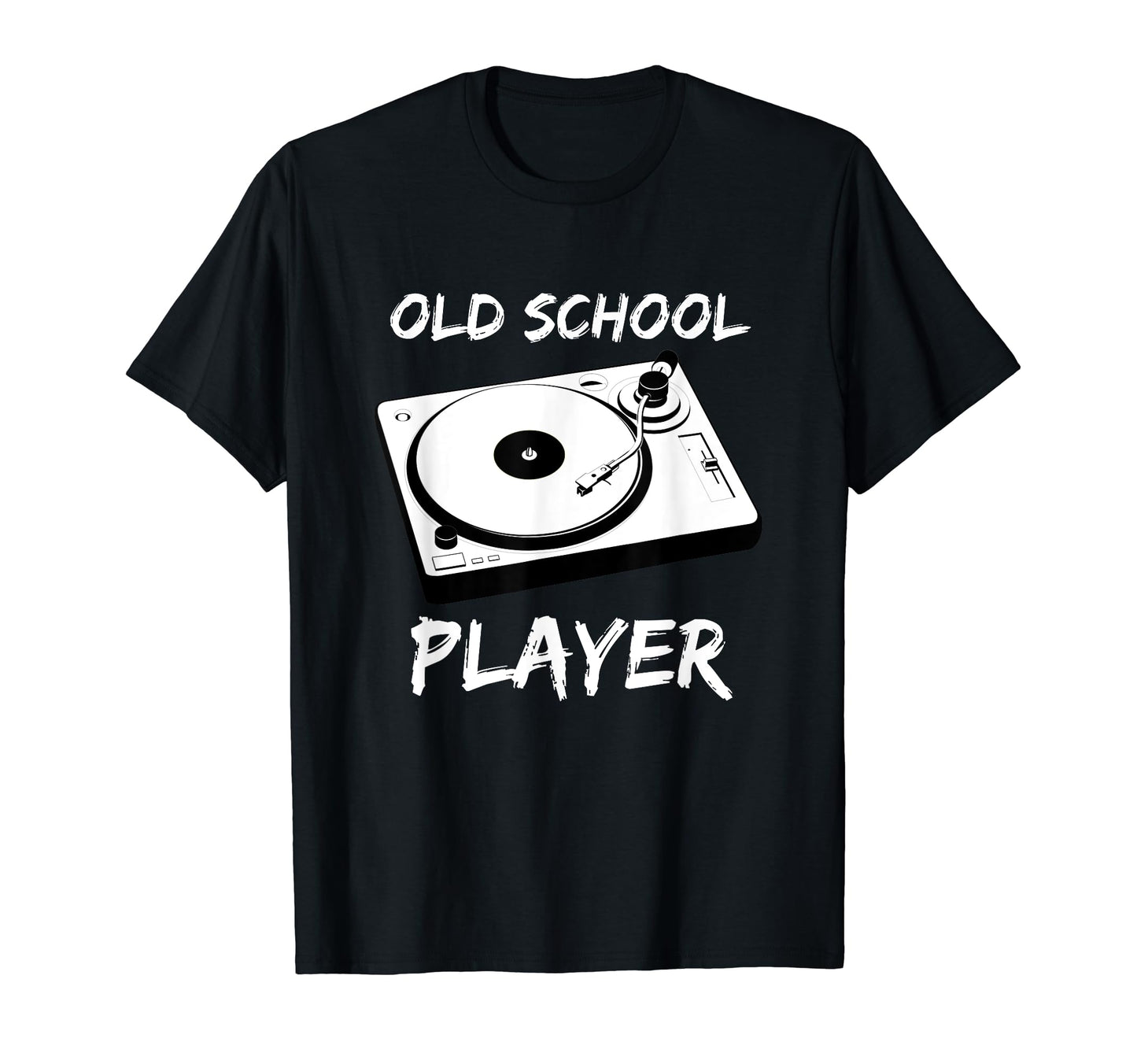 Old School Record Player Distressed T-Shirt - Fun Novelty Design Men Women - T-Shirt, Sweatshirt, Hoodie