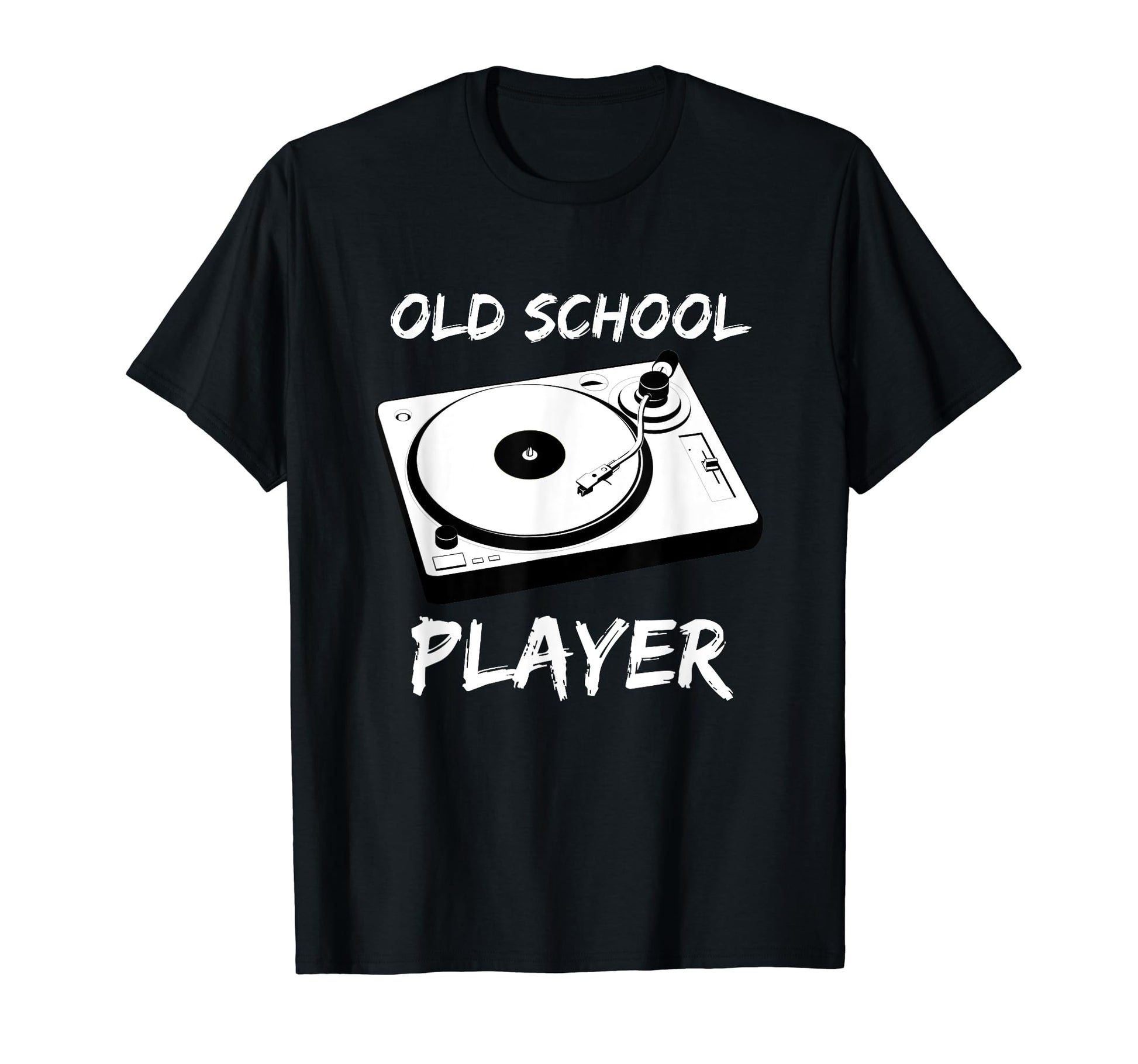 Old School Record Player Distressed T-Shirt - Fun Novelty Design Men Women - T-Shirt, Sweatshirt, Hoodie