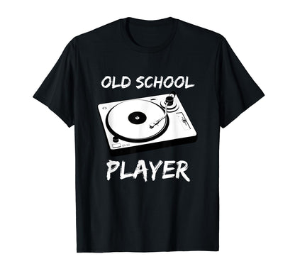 Old School Record Player Distressed T-Shirt - Fun Novelty Design Men Women - T-Shirt, Sweatshirt, Hoodie