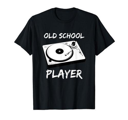 Old School Record Player Distressed T-Shirt - Fun Novelty Design Men Women - T-Shirt, Sweatshirt, Hoodie