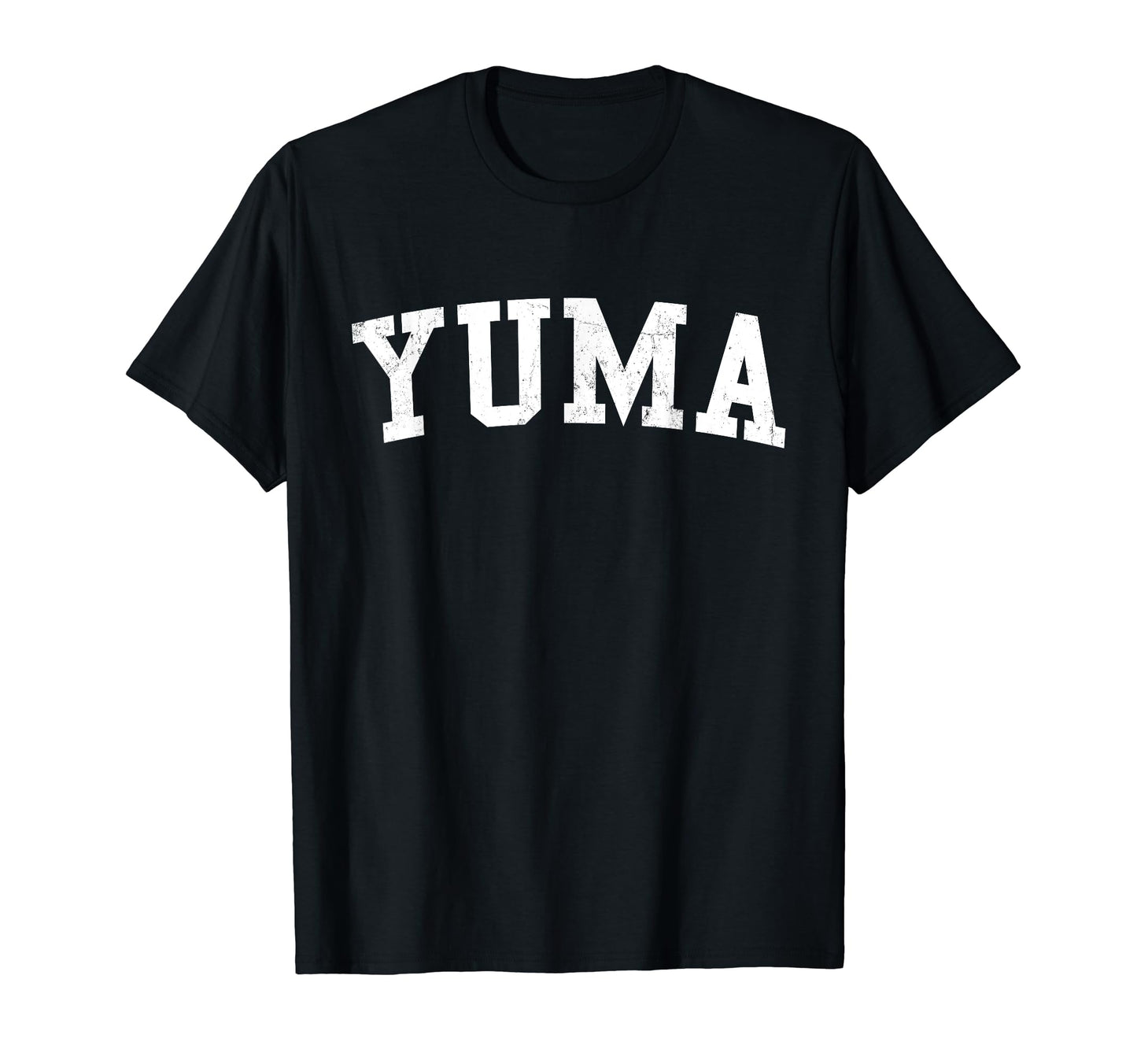 Yuma Az Distressed White Varsity T-Shirt - Trendy Graphic Men Women - T-Shirt, Sweatshirt, Hoodie