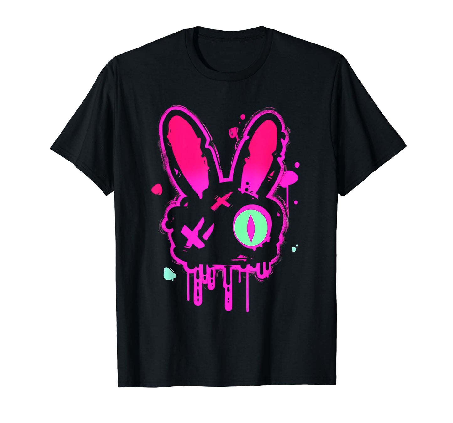 Grunge Graffiti Rabbit Pastel Goth T-Shirt - Fun Novelty Design Unisex - T-Shirt, Sweatshirt, Hoodie