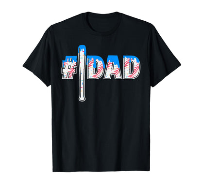 Number One Baseball Dad Fathers Day 1 T-Shirt - Unique Graphic Men Women - T-Shirt, Sweatshirt, Hoodie