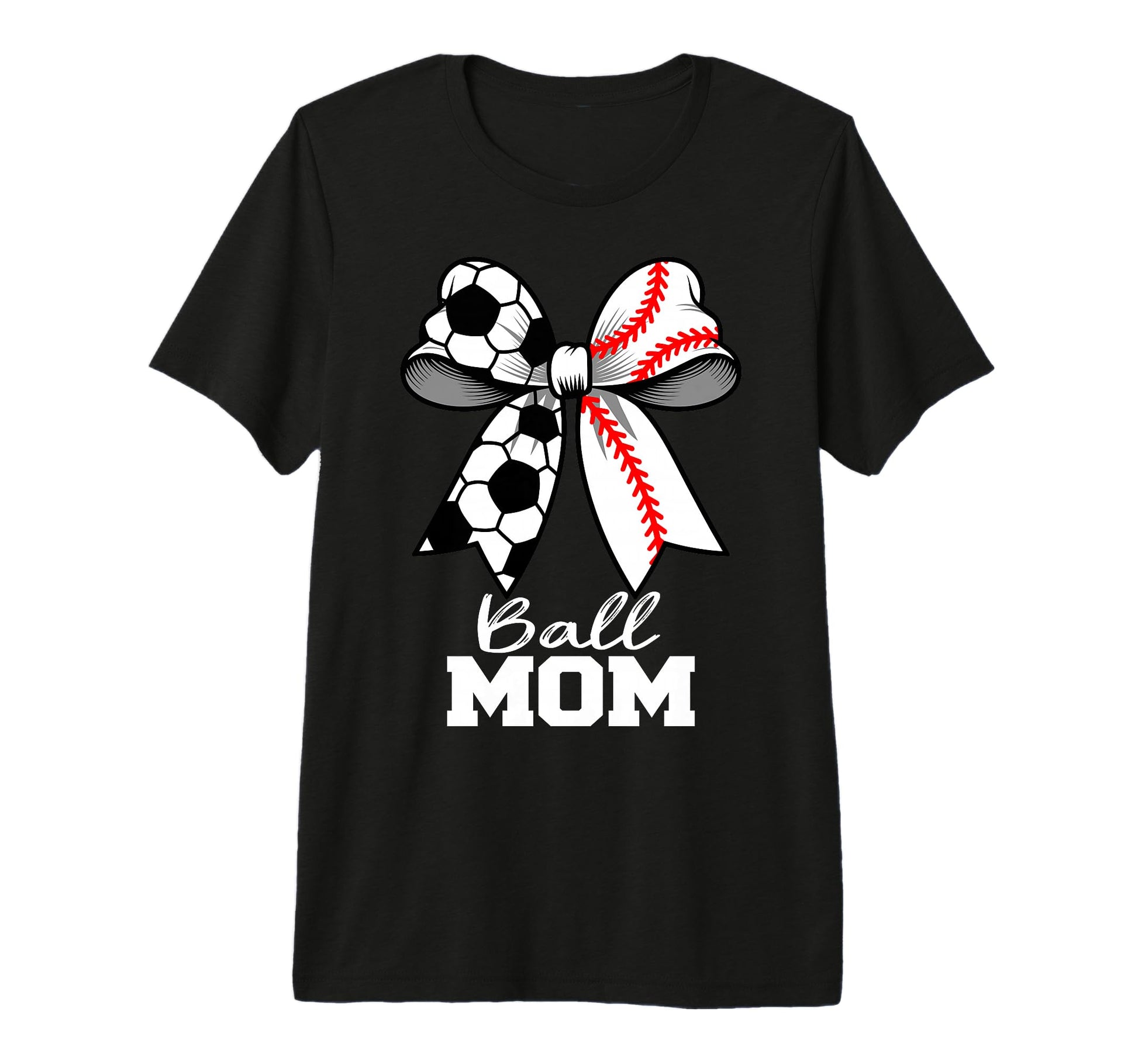 Ball Mom Soccer Baseball Mom Coquette T-Shirt - Trendy Graphic Men Women - T-Shirt, Sweatshirt, Hoodie