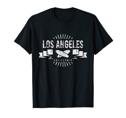 Los Angeles Surf Surfing Surfboard T-Shirt - Unique Graphic for Adults - T-Shirt, Sweatshirt, Hoodie