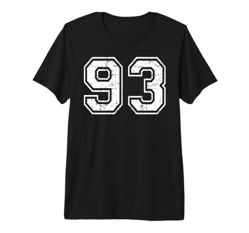 93 Number Ninety Three Team Sports T-Shirt - Custom Art Print Unisex - T-Shirt, Sweatshirt, Hoodie
