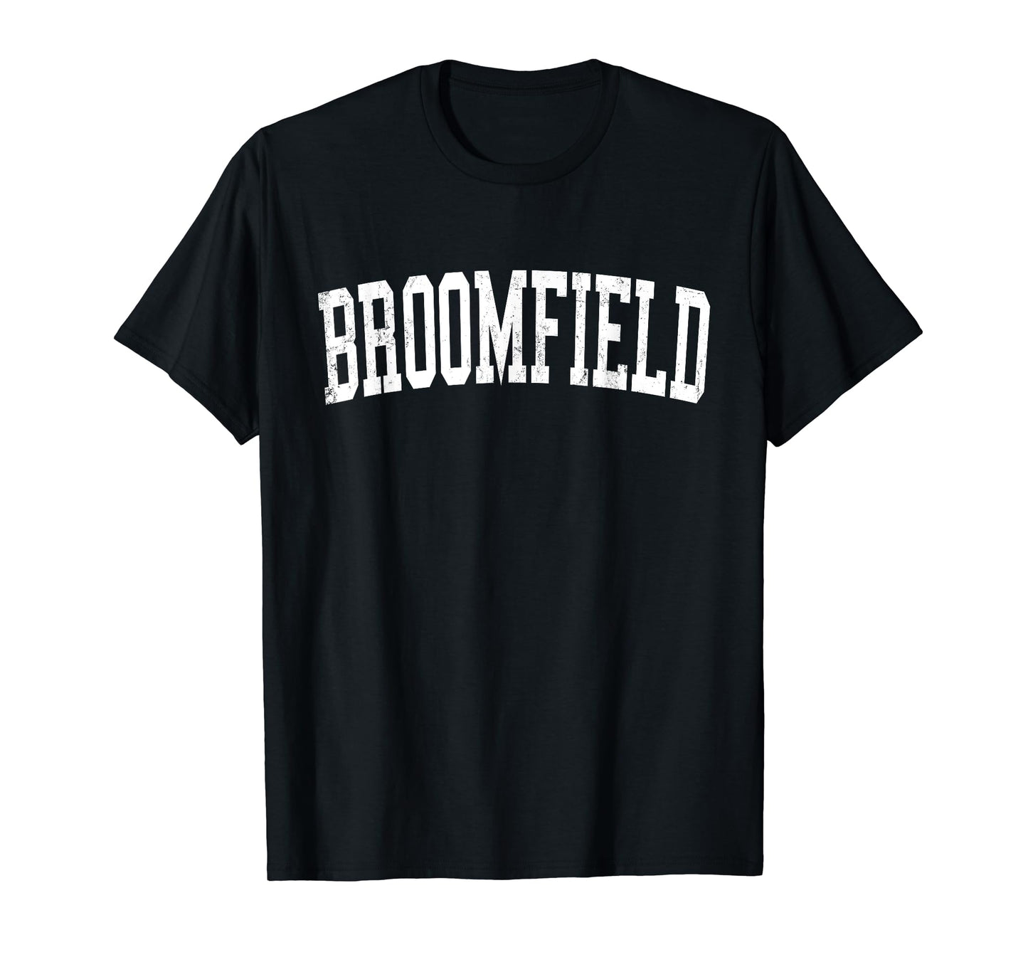 Broomfield Co Distressed White Varsity T-Shirt - Streetwear Style Men Women - T-Shirt, Sweatshirt, Hoodie
