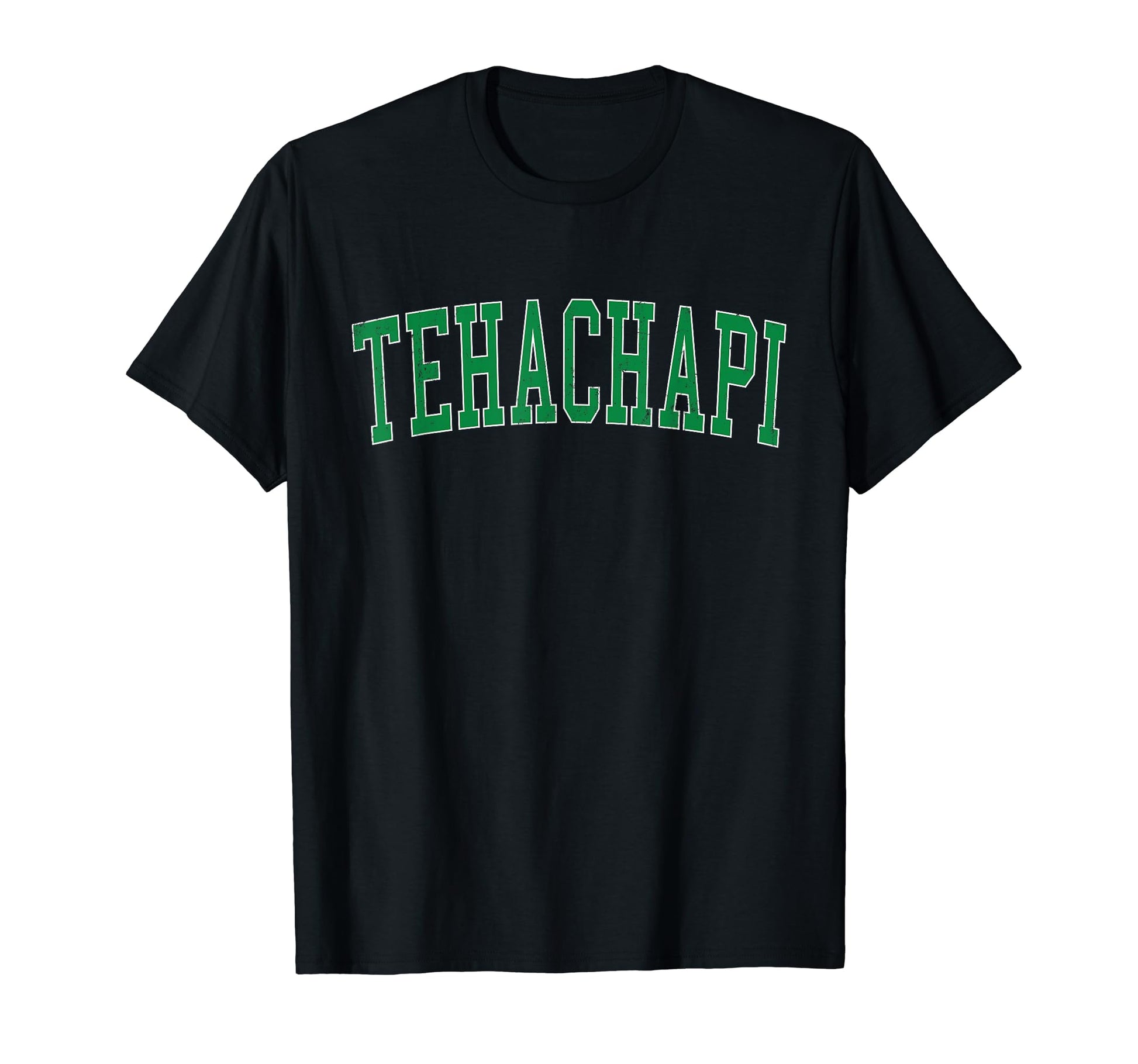 Tehachapi Ca Distressed Green Varsity T-Shirt - Unique Graphic Unisex - T-Shirt, Sweatshirt, Hoodie