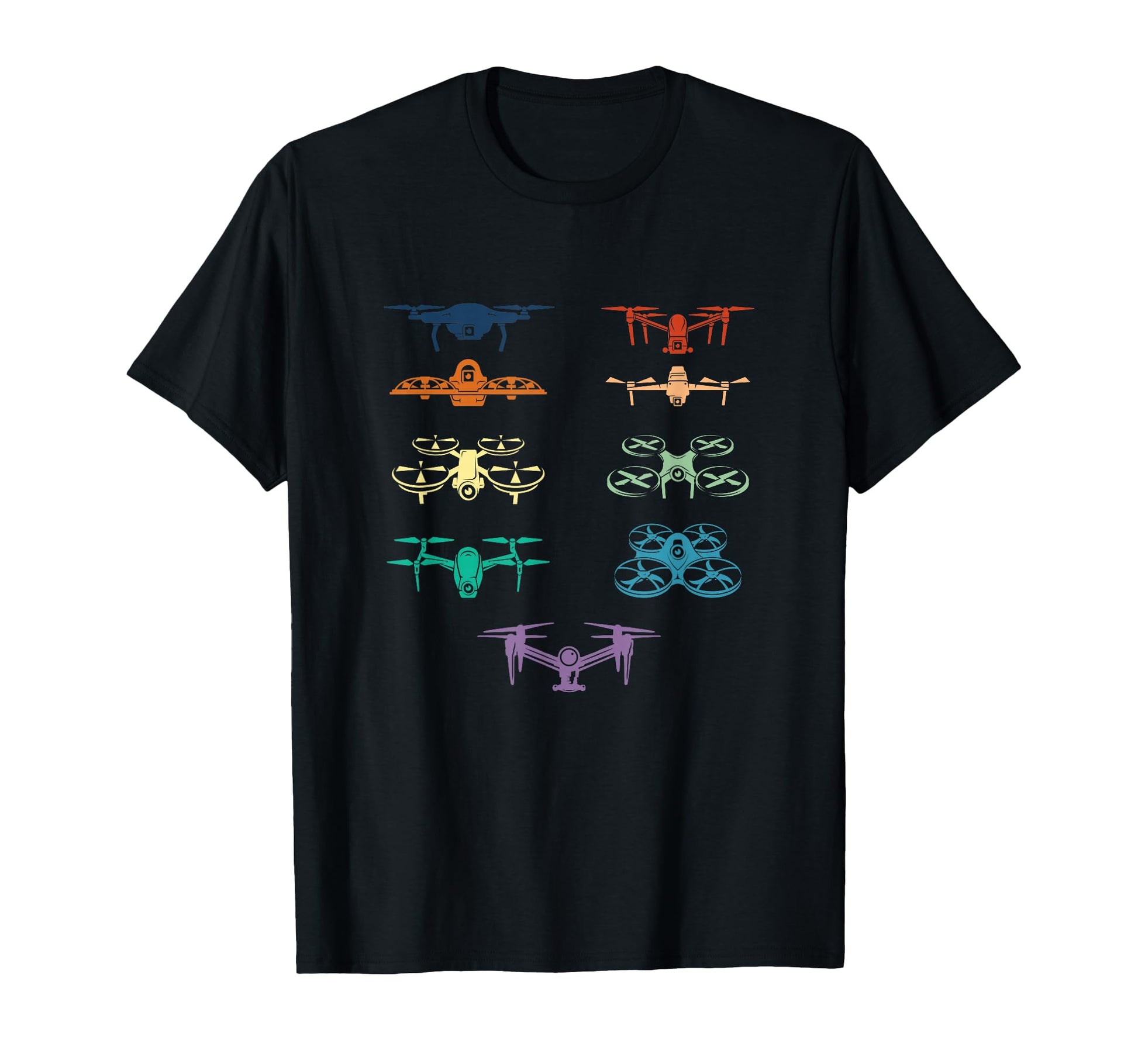 Drones Pilot Fpv Multicopter Quadcopter T-Shirt - Unique Graphic Men Women - T-Shirt, Sweatshirt, Hoodie