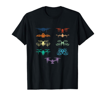 Drones Pilot Fpv Multicopter Quadcopter T-Shirt - Unique Graphic Men Women - T-Shirt, Sweatshirt, Hoodie
