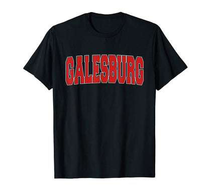 Galesburg Il Illinois Varsity Usa T-Shirt - Custom Art Print for Adults - T-Shirt, Sweatshirt, Hoodie