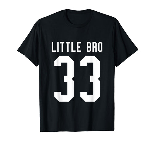 Number 33 Little Bro Biggest Fan Football T-Shirt - Novelty Apparel Unisex - T-Shirt, Sweatshirt, Hoodie