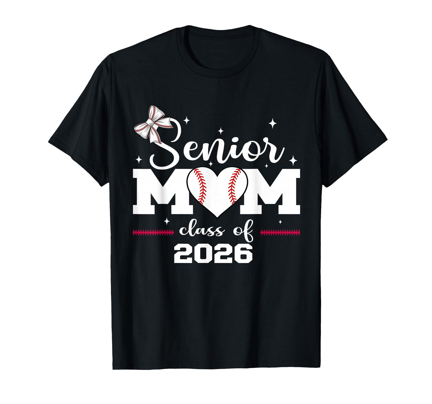 Baseball Senior Mom Class 2026 T-Shirt - Custom Art Print Unisex - T-Shirt, Sweatshirt, Hoodie