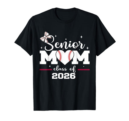 Baseball Senior Mom Class 2026 T-Shirt - Custom Art Print Unisex - T-Shirt, Sweatshirt, Hoodie