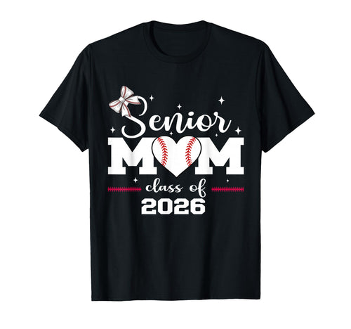 Baseball Senior Mom Class 2026 T-Shirt - Custom Art Print Unisex - T-Shirt, Sweatshirt, Hoodie