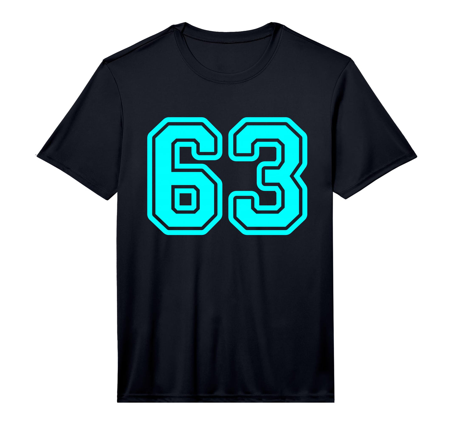 Jersey 63 Cyan Sports Team Jersey T-Shirt - Aesthetic Graphic Men Women - T-Shirt, Sweatshirt, Hoodie