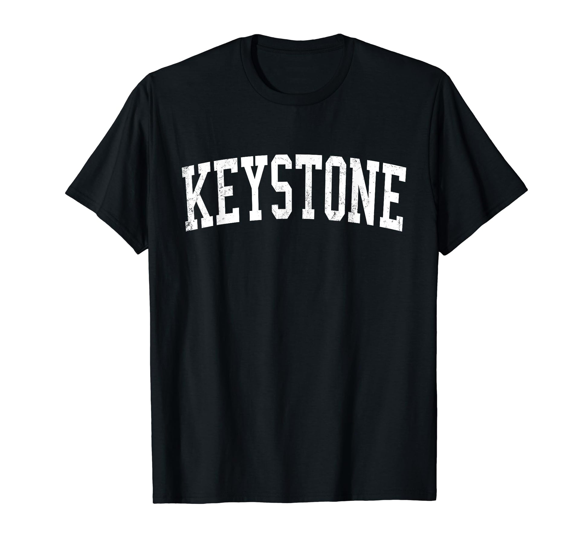 Keystone Fl Distressed White Varsity T-Shirt - Fun Novelty Design Unisex - T-Shirt, Sweatshirt, Hoodie