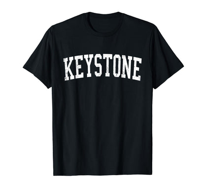 Keystone Fl Distressed White Varsity T-Shirt - Fun Novelty Design Unisex - T-Shirt, Sweatshirt, Hoodie