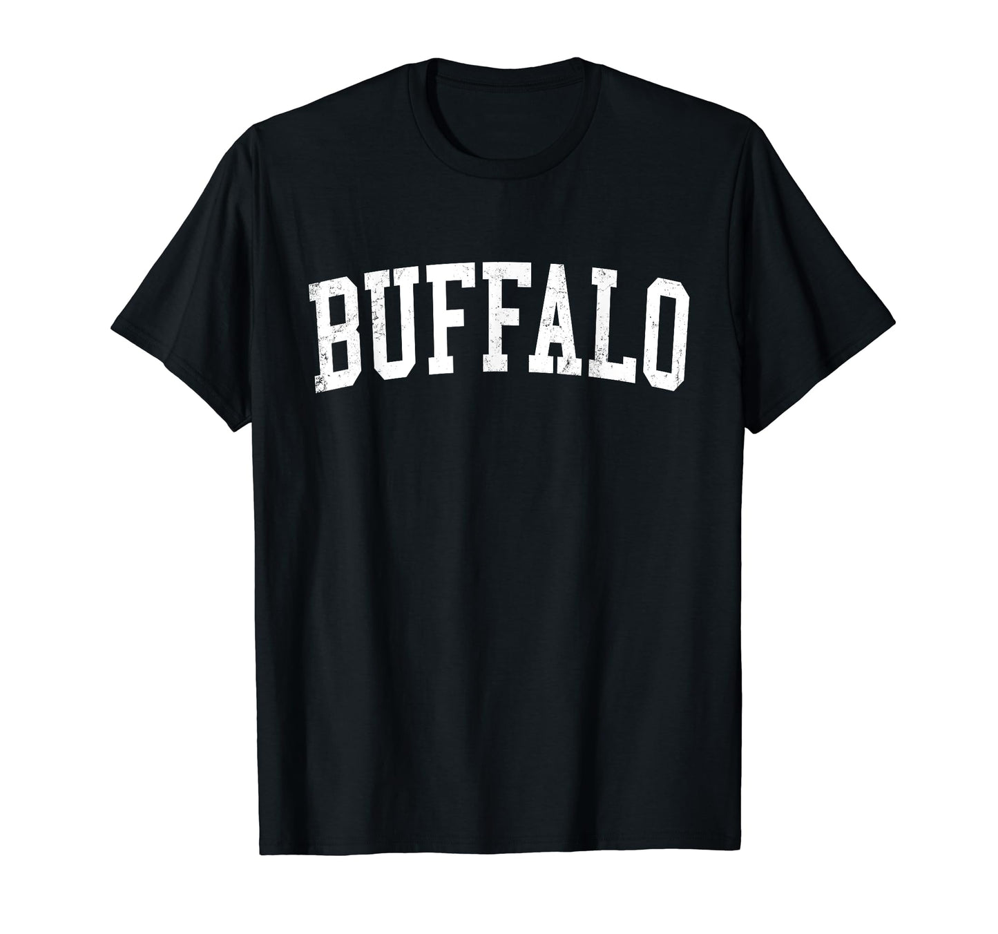 Buffalo Mn Distressed White Varsity T-Shirt - Fun Novelty Design Men Women - T-Shirt, Sweatshirt, Hoodie
