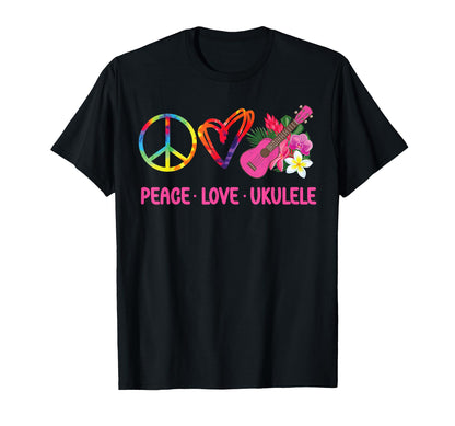 Hawaiian Ukulele Uke Tie Dye T-Shirt - Casual Everyday Wear for Adults - T-Shirt, Sweatshirt, Hoodie