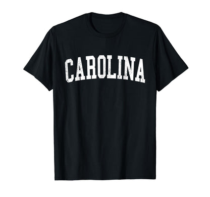 Carolina Pr Distressed White Varsity T-Shirt - Streetwear Style for Adults - T-Shirt, Sweatshirt, Hoodie
