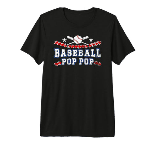 Mens Baseball Pop Pop Best Grandpa Pop T-Shirt - Graphic Print Men Women - T-Shirt, Sweatshirt, Hoodie