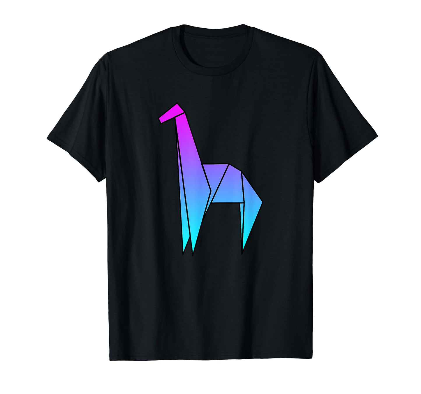 Giraffe Origami Vaporwave Aesthetic T-Shirt - Unique Graphic for Adults - T-Shirt, Sweatshirt, Hoodie