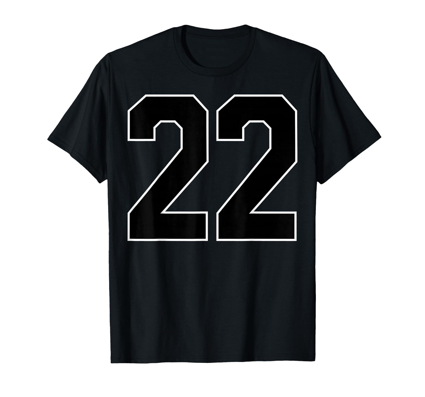 Black Sports Team Number 22 Fan T-Shirt - Custom Art Print Men Women - T-Shirt, Sweatshirt, Hoodie