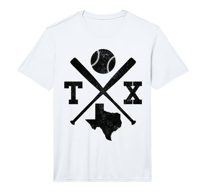Mens Tx Usa State Baseball Player T-Shirt - Streetwear Style for Adults - T-Shirt, Sweatshirt, Hoodie