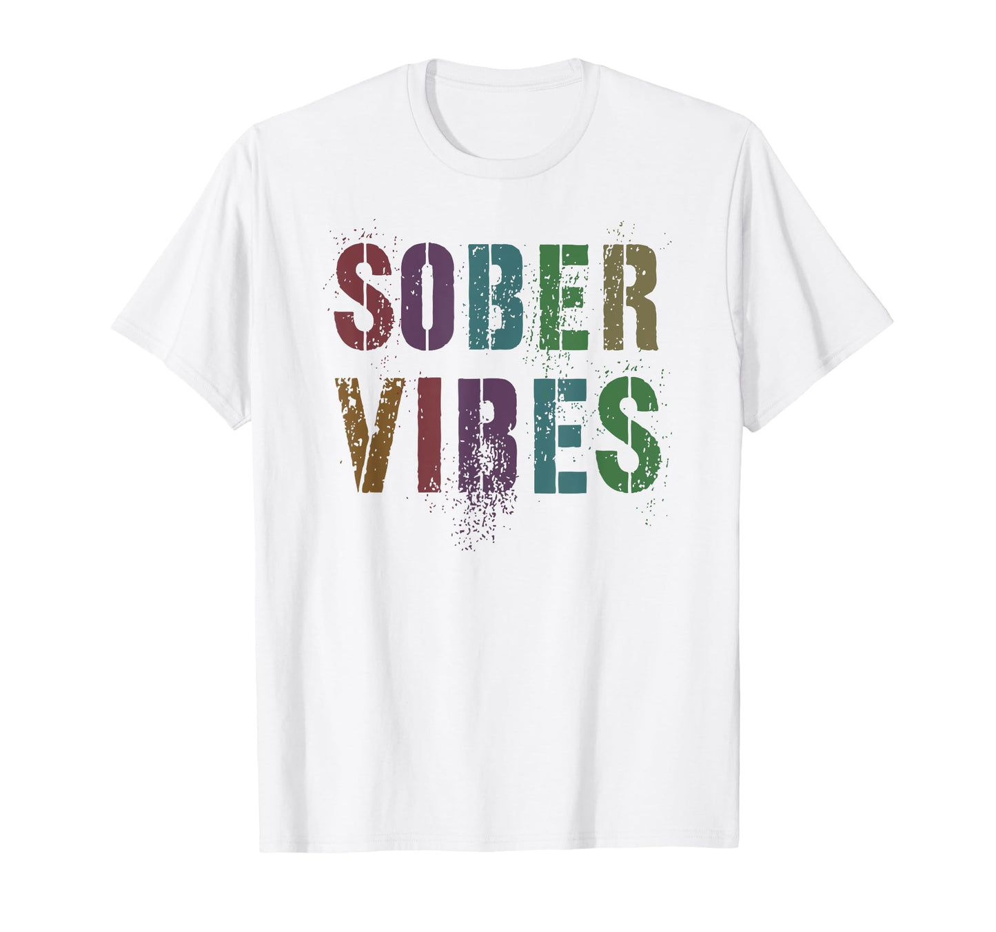 Awesome Sober Vibes Drug Free Aa Rock T-Shirt - Novelty Apparel Men Women - T-Shirt, Sweatshirt, Hoodie
