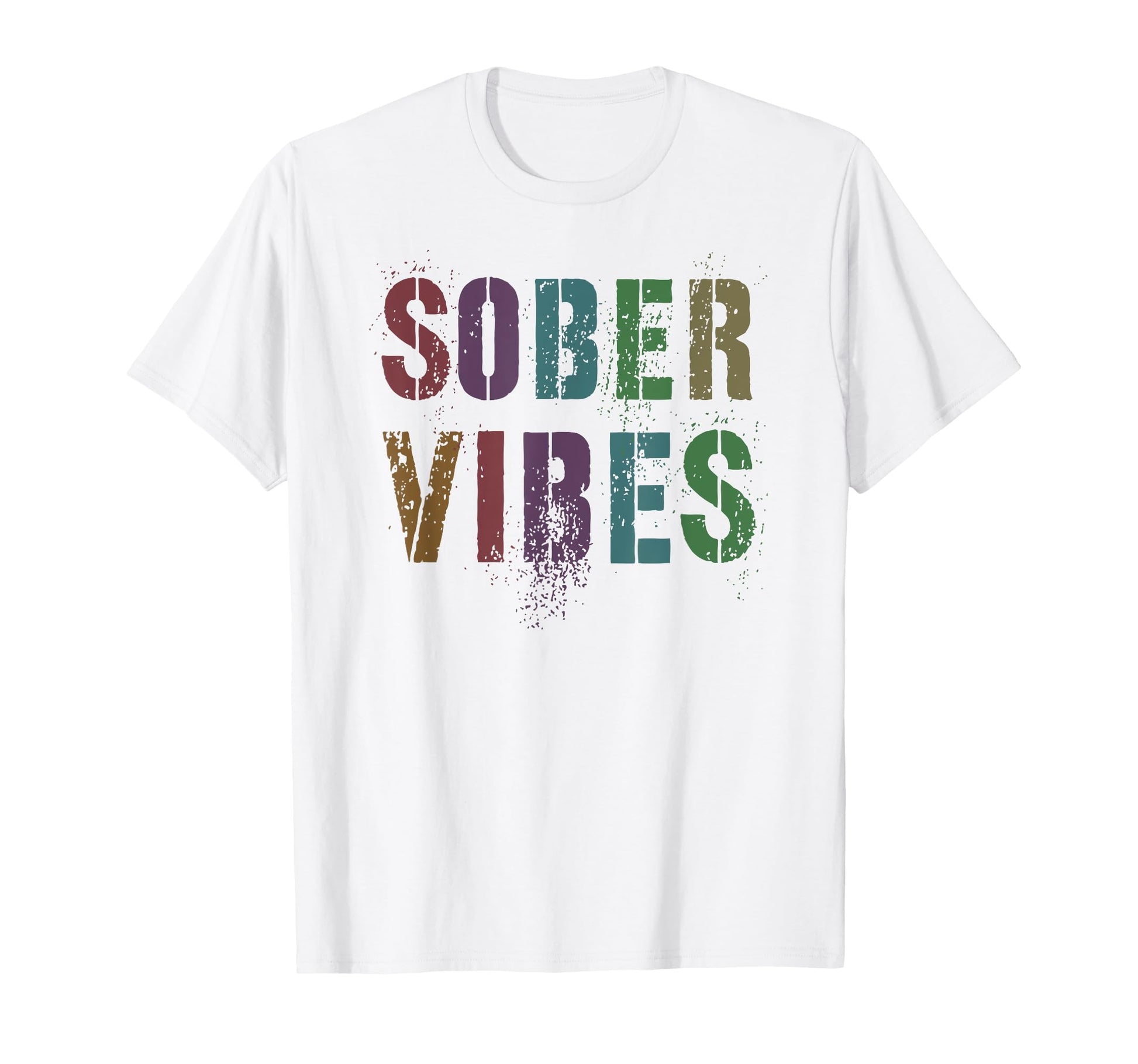 Awesome Sober Vibes Drug Free Aa Rock T-Shirt - Novelty Apparel Men Women - T-Shirt, Sweatshirt, Hoodie