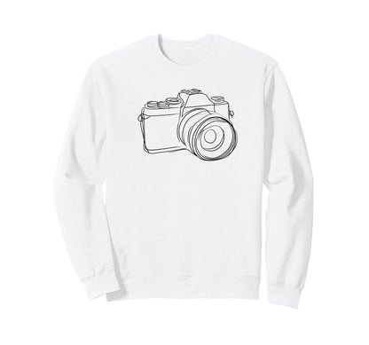 Line Drawn Camera Sweatshirt - Streetwear Style Men Women - T-Shirt, Sweatshirt, Hoodie