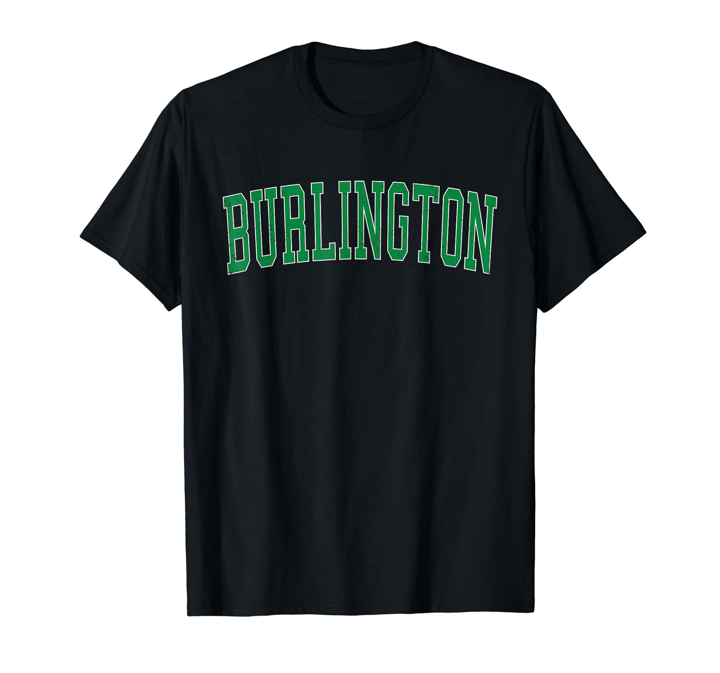 Burlington Ky Distressed Green Varsity T-Shirt - Custom Art Print Unisex - T-Shirt, Sweatshirt, Hoodie