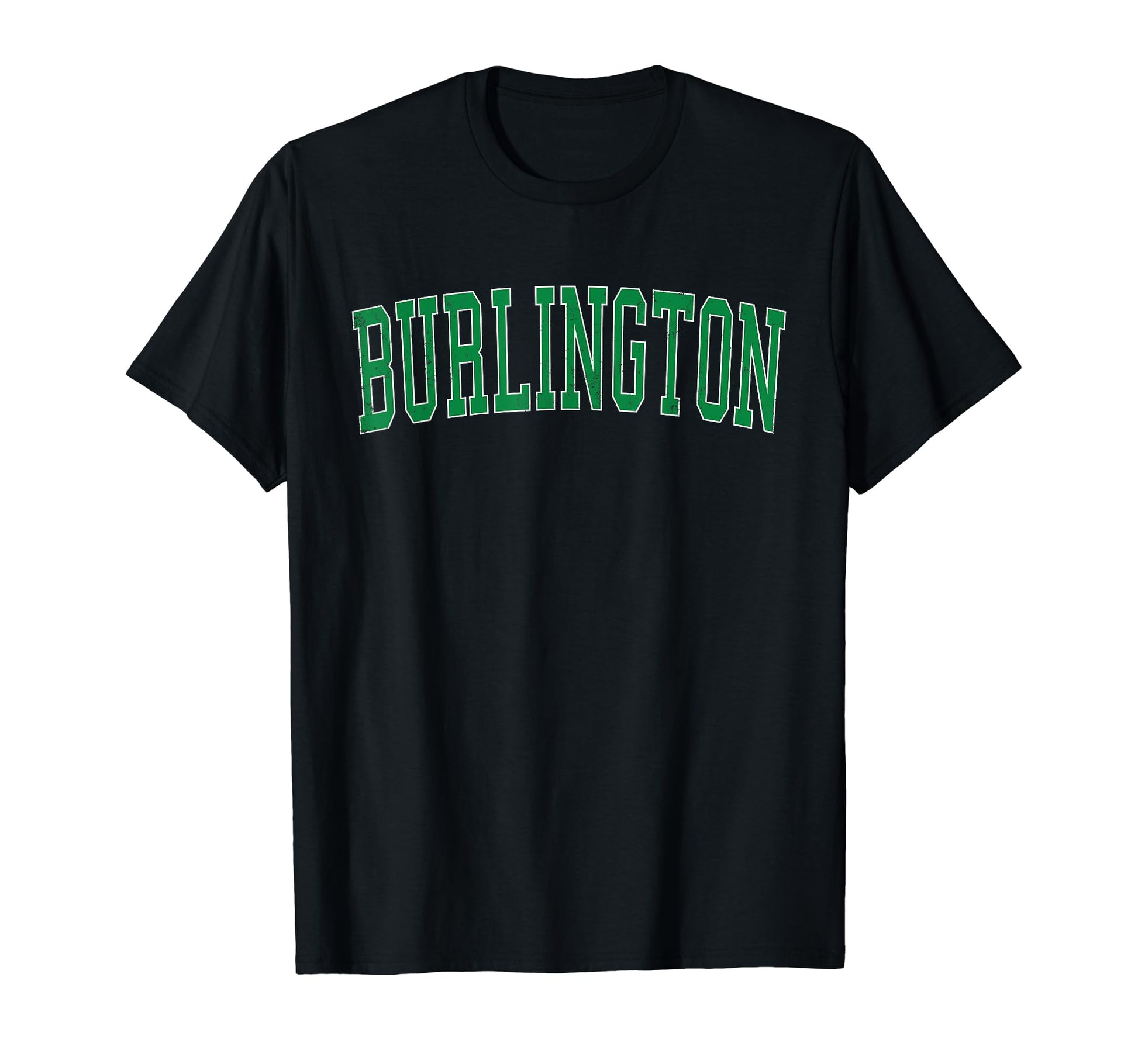Burlington Ky Distressed Green Varsity T-Shirt - Custom Art Print Unisex - T-Shirt, Sweatshirt, Hoodie