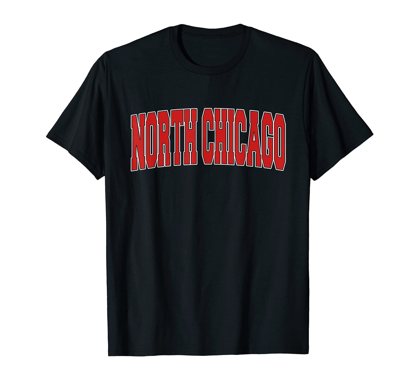 North Chicago Il Illinois Varsity Usa T-Shirt - Custom Art Print Men Women - T-Shirt, Sweatshirt, Hoodie